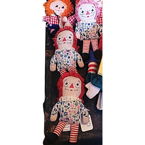 14 Vintage Raggedy Ann & Andy Dolls Plus 2 Books About Them Box Lot - Picture 11 of 15